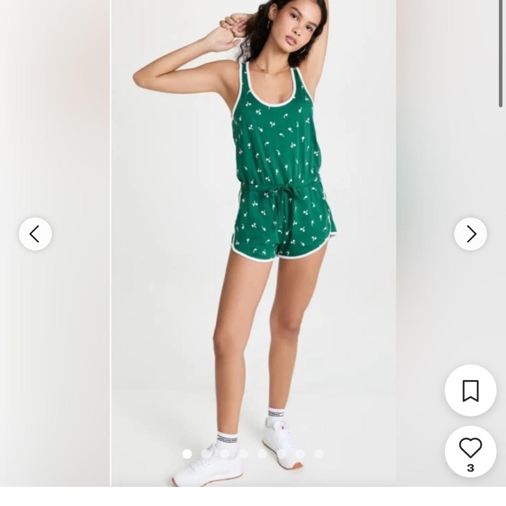 Spiritual Gangster Green and White Jumpsuit Relaxed Fit